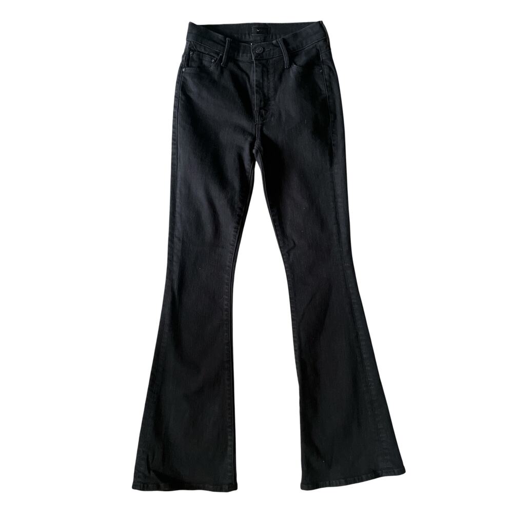 NWOT MOTHER The Weekender Flare Jeans in “Pitch” wash, size 24